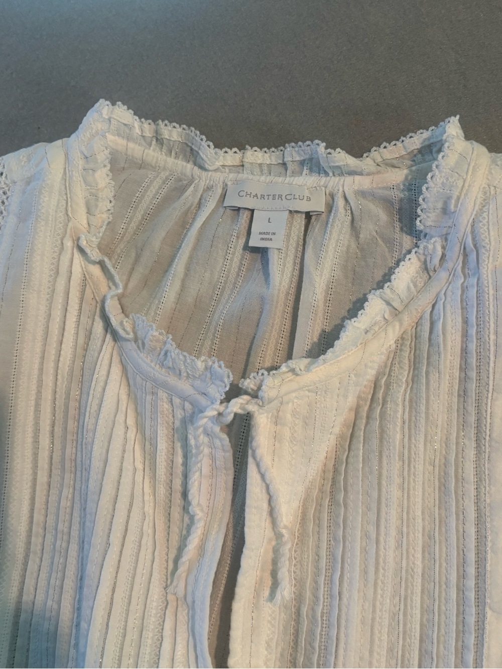 Charter Club White Peasant Blouse and includes a coral color also, see photos - Picture 4 of 11